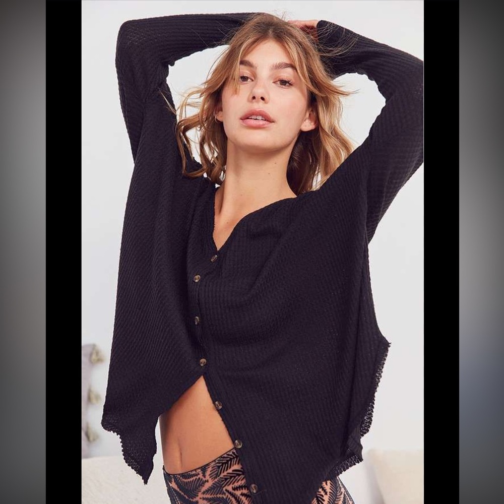 Urban Outfitters Black Button-Up Cardigan